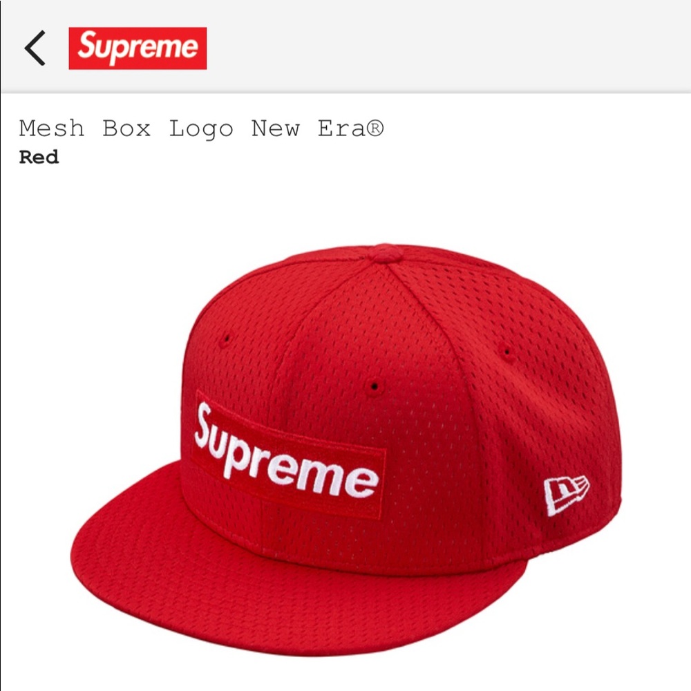 SUPREME Box logo mesh new era collab. Size 7 1/8